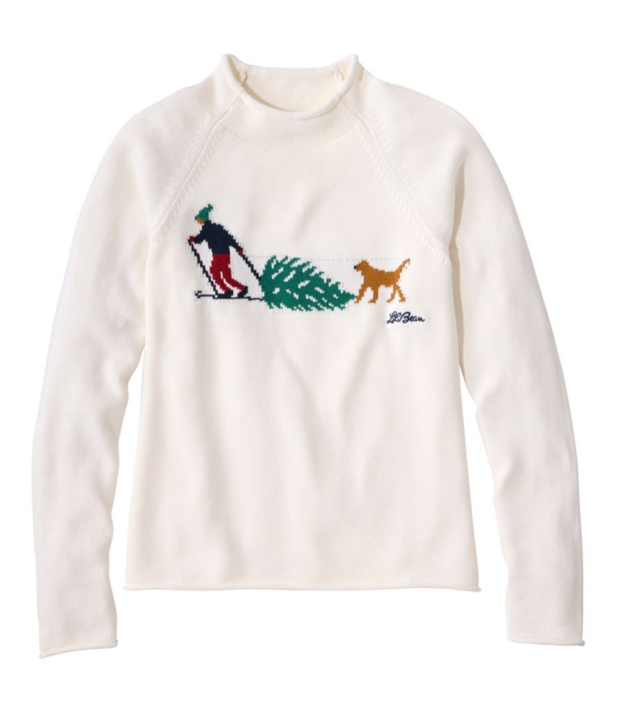 Women's The Original Double L® Sweater, Novelty Rollneck - US 9941