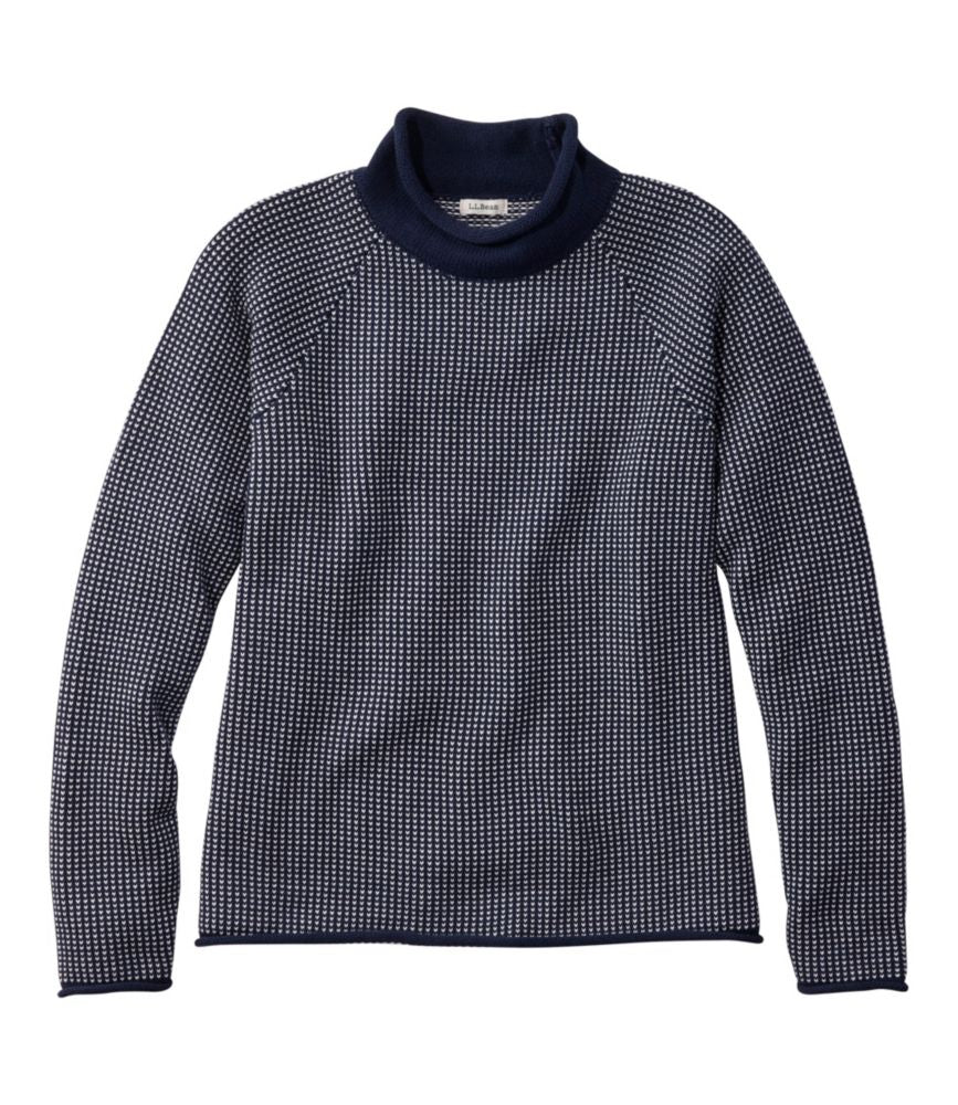 Women's The Original Double L® Sweater, Rollneck Bird's-Eye - US 4228