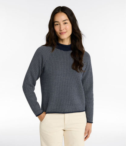 Women's The Original Double L® Sweater, Rollneck Bird's-Eye - US 4228