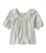 Women's Bean's Seacoast Seersucker Scoopneck Shirt - US 7810
