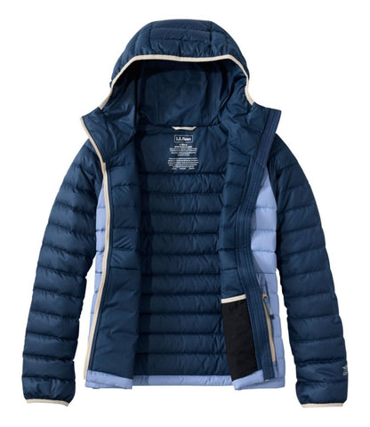 Women's Access Down Hooded Puffer, Colorblock - US 8823