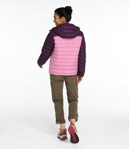 Women's Access Down Hooded Puffer, Colorblock - US 4322