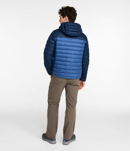 Men's Access Down Hooded Puffer, Colorblock - US 4990