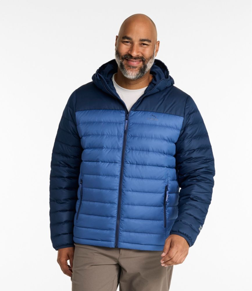 Men's Access Down Hooded Puffer, Colorblock - US 4990