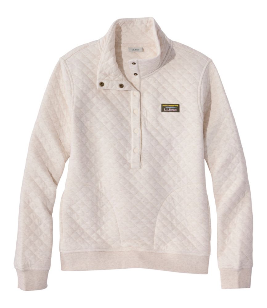 Women's Quilted Half-Snap Sweatshirt - US 8105