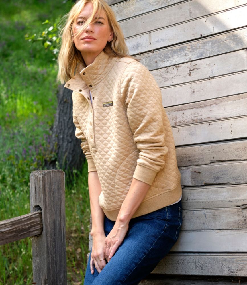 Women's Quilted Half-Snap Sweatshirt - US 0778