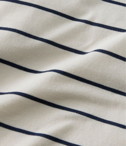 Women's Soft Stretch Supima-Blend Tee, Long Dolman-Sleeve Jewelneck Stripe - US 8652