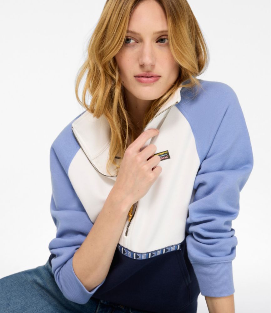 Women's Mountain Classic Sweatshirt, Half-Zip Colorblock - US 9852
