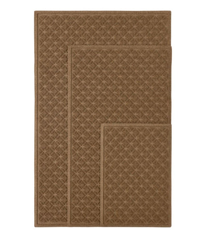 Heavyweight Recycled Waterhog Doormat, Geometric Rings - US 4998