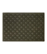 Heavyweight Recycled Waterhog Doormat, Geometric Rings - US 3430