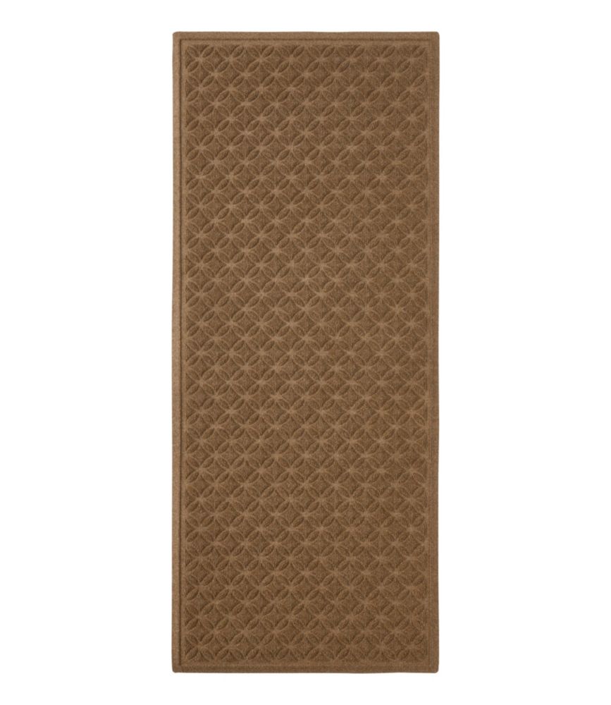 Heavyweight Recycled Waterhog Mat Runner, Geometric Rings - US 7408