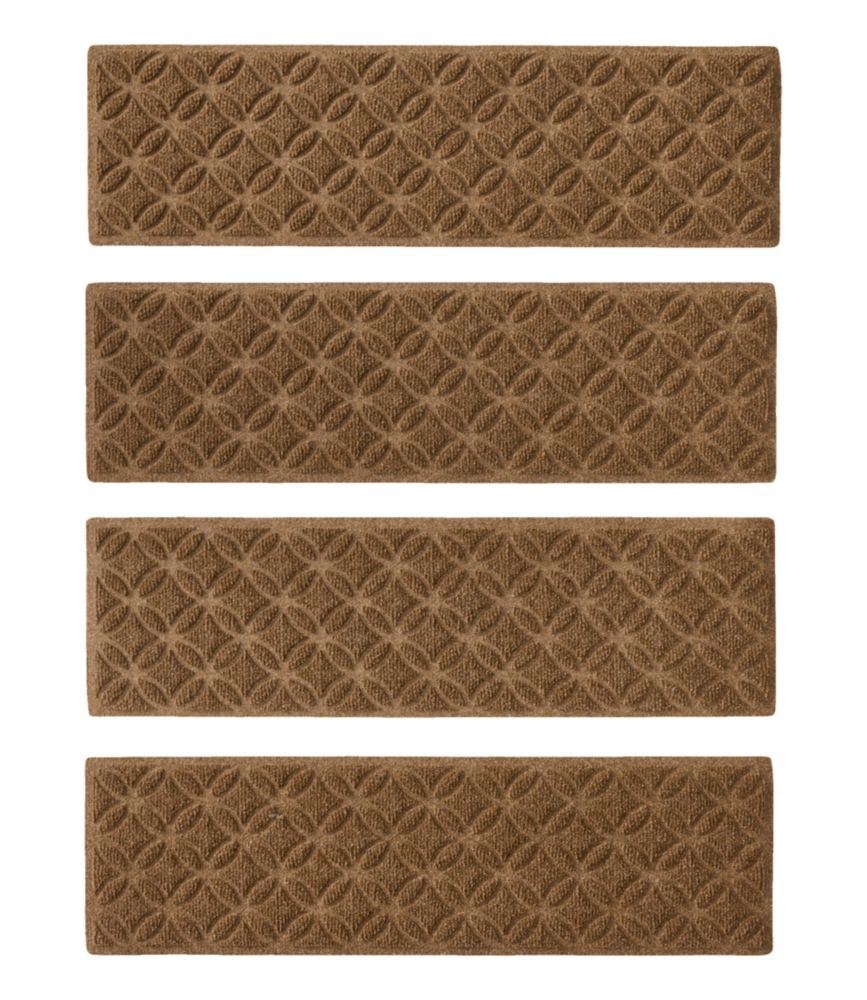Heavyweight Recycled Waterhog Stair Tread, Geometric Rings - US 1281