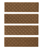 Heavyweight Recycled Waterhog Stair Tread, Geometric Rings - US 1281