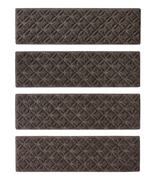 Heavyweight Recycled Waterhog Stair Tread, Geometric Rings - US 3026