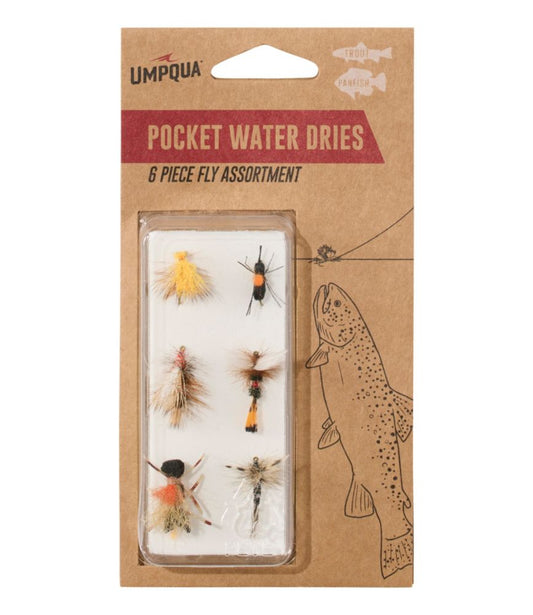 Umpqua Classic Pocket Water Dry Fly Assortment, 6 flies - US 9970