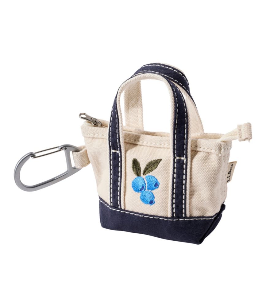 L.L.Bean Embroidered Micro Tote Bag, Blueberries - US 9184