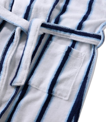 Women's Soft Plush Terry Robe, Stripe - US 0038